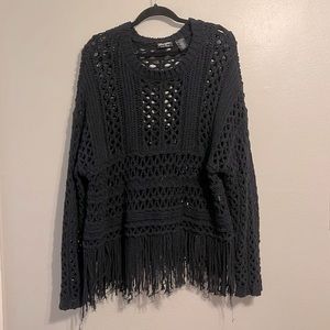 Wrangler Retro large knit fringe sweater
